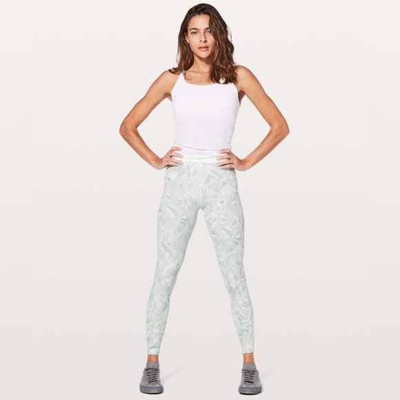 Lululemon Train Times 7/8 Pant *25" Jasmine White Multi / White 16469 - Picture 3 of 16